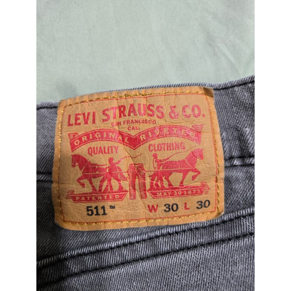 Levi's 511  size 30x30 men's grey bootcut jeans - Picture 5 of 12